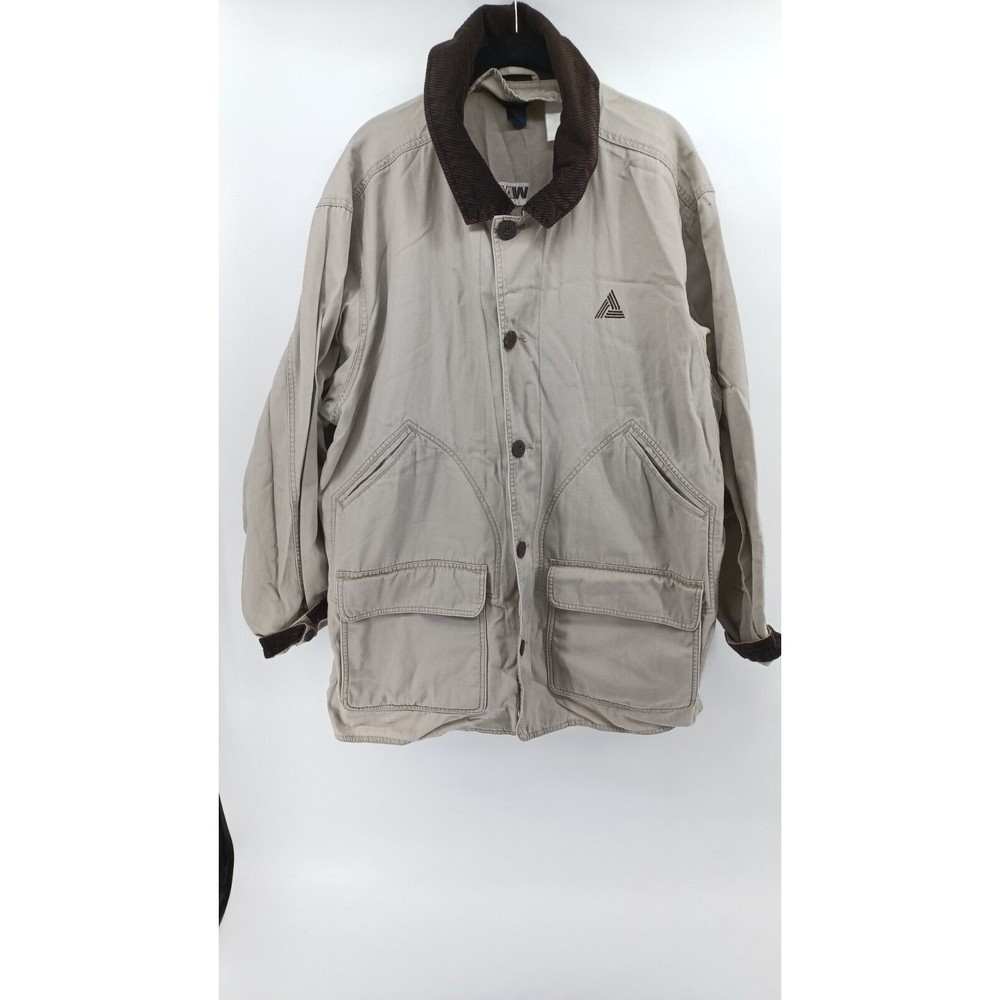Woolrich Men’s Jacket Size XL Coat Tan Button Down John Rich and Bros.